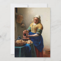 Milkmaid Kitchen Maid by Johannes Vermeer