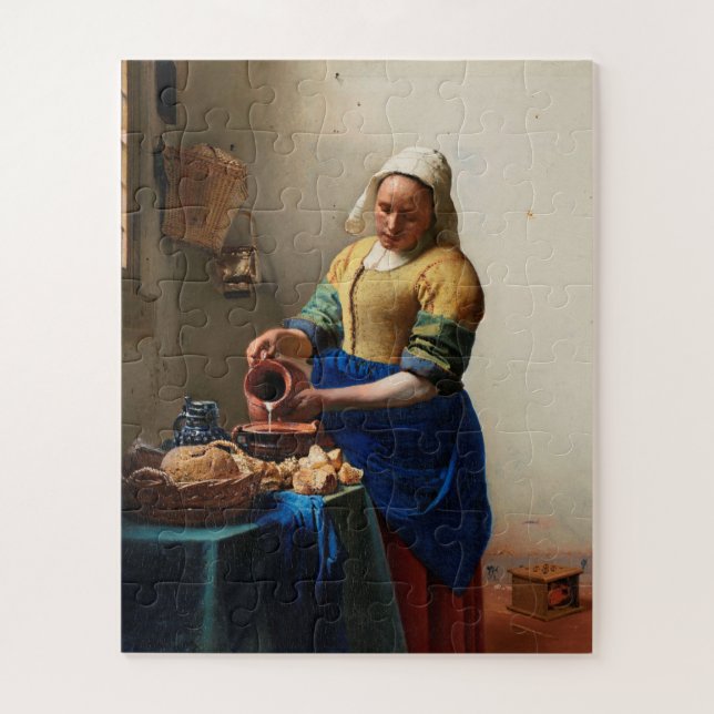 Milkmaid Kitchen Maid by Johannes Vermeer Jigsaw Puzzle (Vertical)