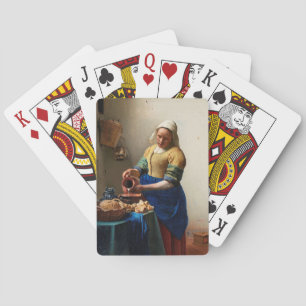 Milkmaid Kitchen Maid by Johannes Vermeer Playing Cards