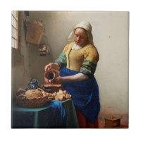 Milkmaid Kitchen Maid by Johannes Vermeer