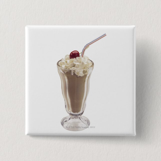 Milkshake 15 Cm Square Badge (Front)