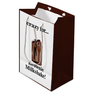 Milkshake Crazy For Brownie Milkshake Birthday Medium Gift Bag