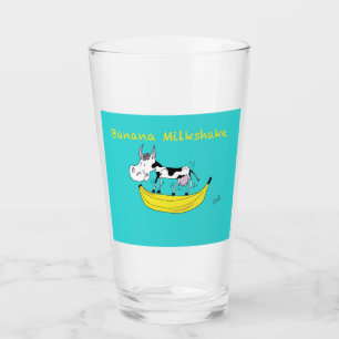 Milkshake glass- Cow- Banana Milkshake Glass