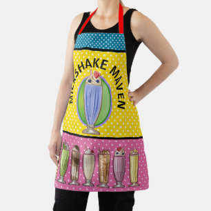 Milkshake Maven All-Over Print Apron