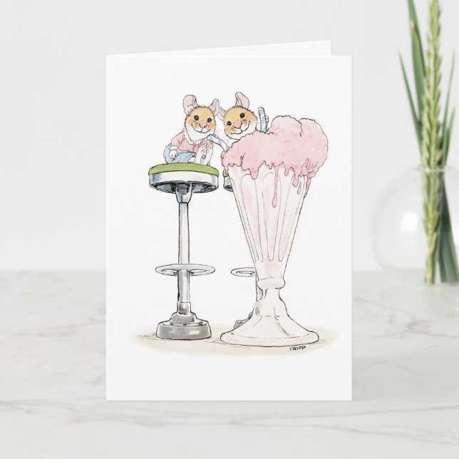 Milkshake Mice Greeting Card (Front)
