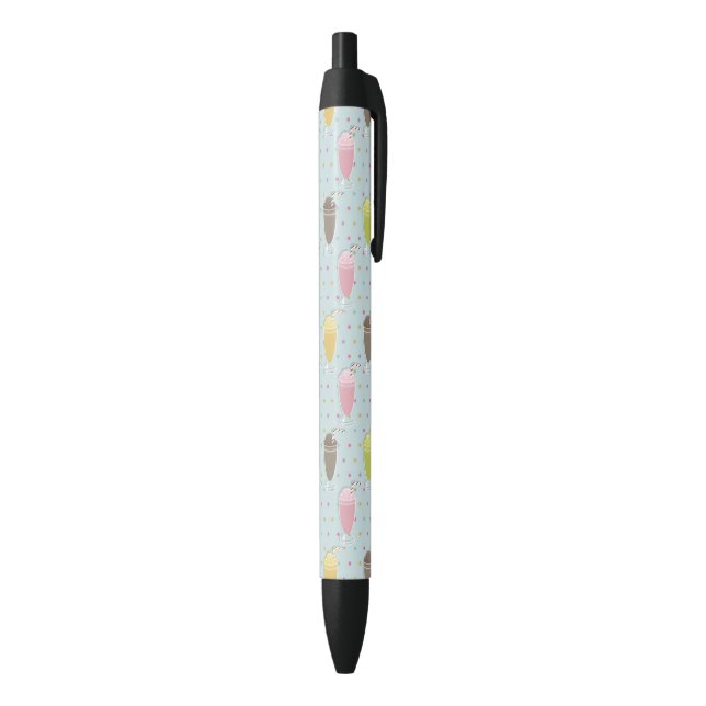 Milkshake Pattern Black Ink Pen (Bottom (Vertical))
