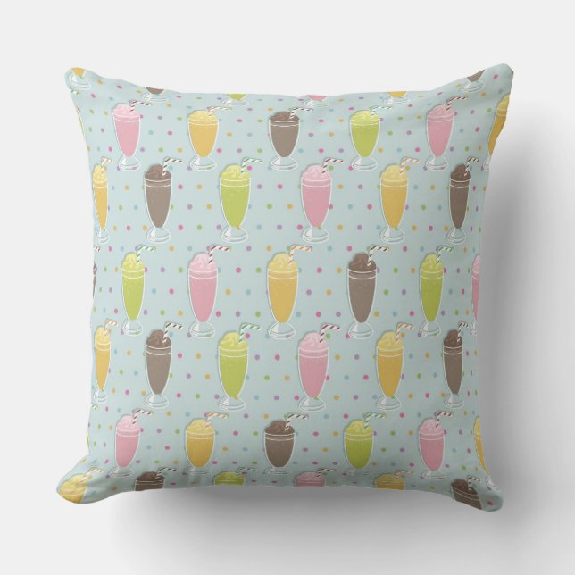 Milkshake Pattern Cushion (Front)