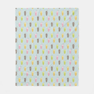 Milkshake Pattern Fleece Blanket