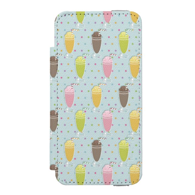 Milkshake Pattern Incipio iPhone Wallet Case (Folio Front)