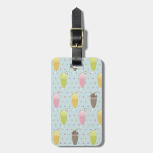 Milkshake Pattern Luggage Tag