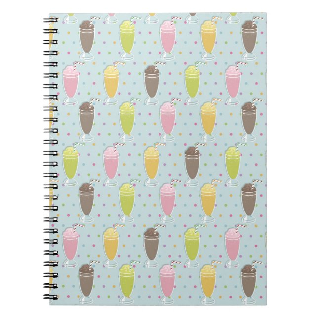 Milkshake Pattern Notebook (Front)