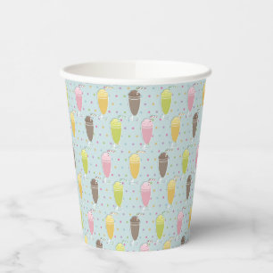 Milkshake Pattern Paper Cups