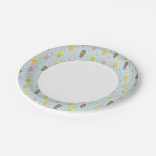 Milkshake Pattern Paper Plate