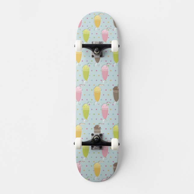 Milkshake Pattern Skateboard (Front)