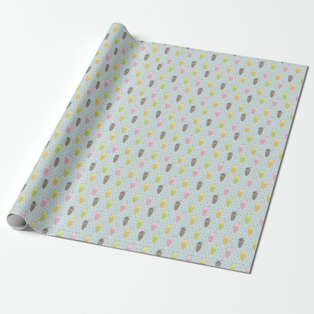 Milkshake Pattern Wrapping Paper (Unrolled)