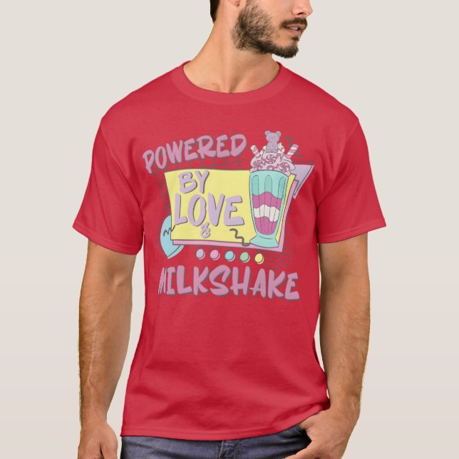 Milkshake Retro 80s 90s Couples Who Loves gift T-Shirt (Front)