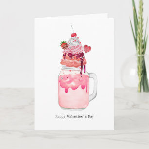 Milkshake Valentine's Day I Love You Dairy Much Card