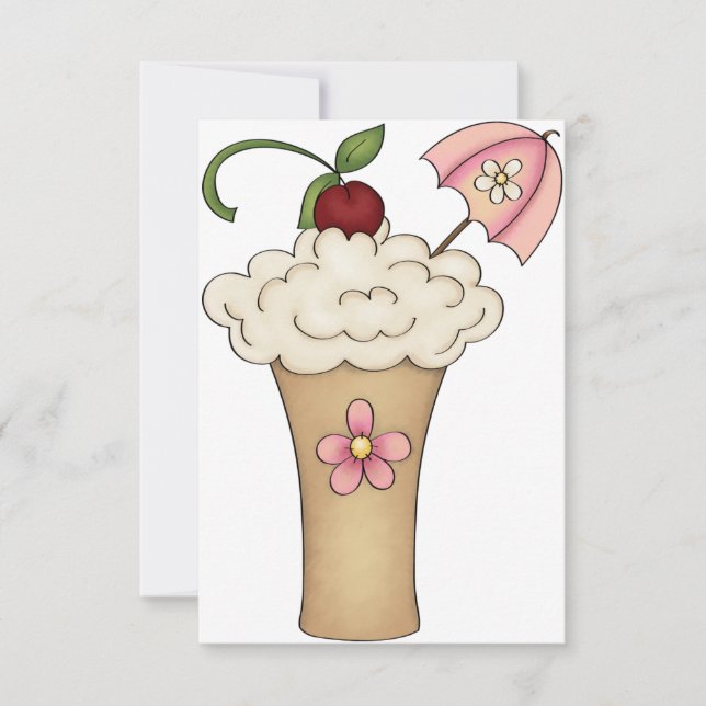 Milkshake With An Umbrella Invitations (Front)