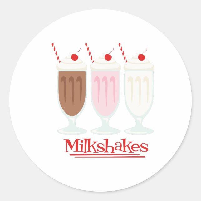 Milkshakes Classic Round Sticker (Front)