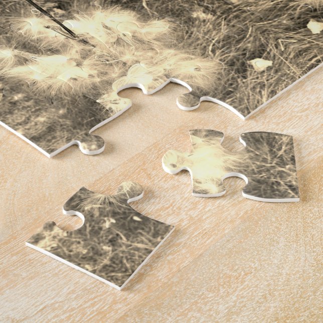 Milkweed | Butterfly | Sepia | Mirror Jigsaw Puzzle (Side)