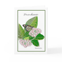 Milkweed & Monarch card