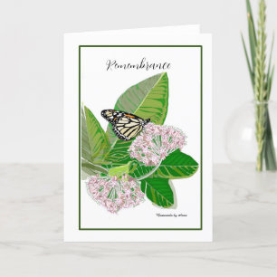 Milkweed & Monarch card