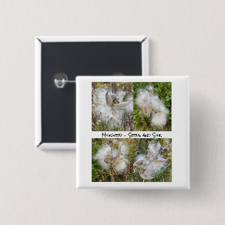 Milkweed | Natural 15 Cm Square Badge