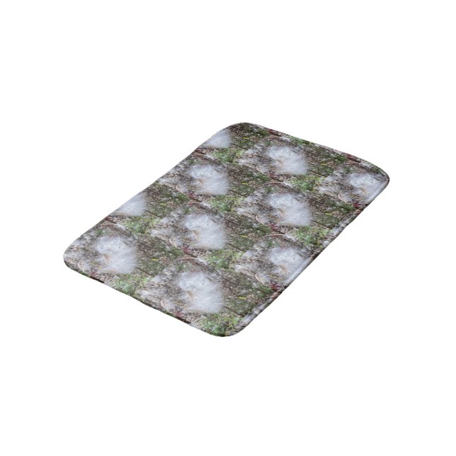 Milkweed Seeds and Silk | Half Drop Bath Mat (Angled)