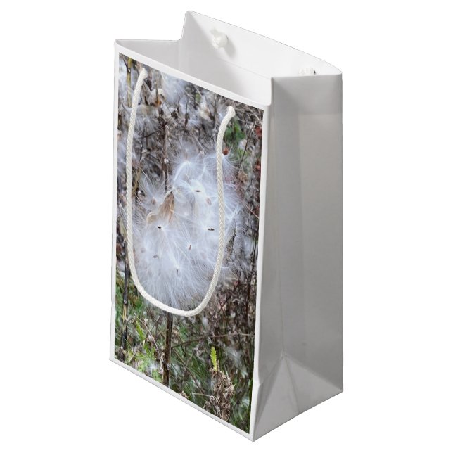Milkweed Seeds and Silk  Small Gift Bag (Front Angled)