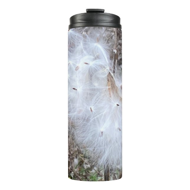 Milkweed Seeds and Silk Thermal Tumbler (Front)