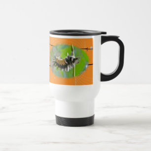 Milkweed Tussock Moth Caterpillar Orange Items Travel Mug