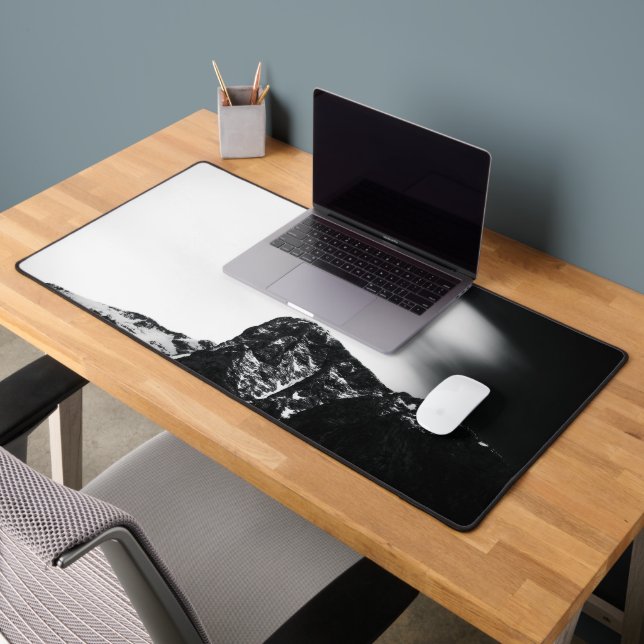 Milky clouds above mountain Krn Desk Mat (Office 2)