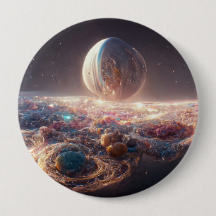 Milky Way and galaxies 10 Cm Round Badge