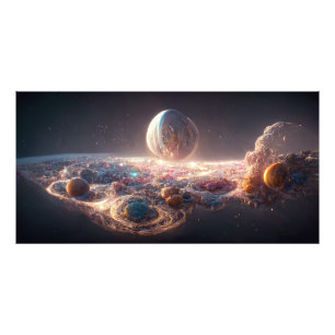 Milky Way and galaxies Photo Print