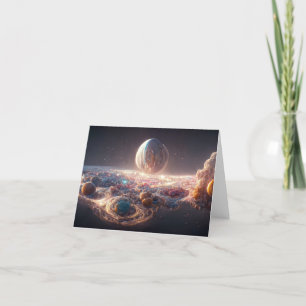Milky Way and galaxies Thank You Card