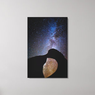 Milky way at night, California Canvas Print
