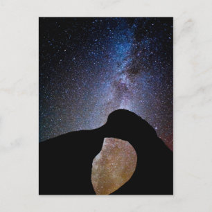 Milky way at night, California Postcard