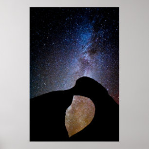 Milky way at night, California Poster