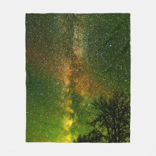 Milky Way & Aurora Borealis   Ontario Canada Fleece Blanket