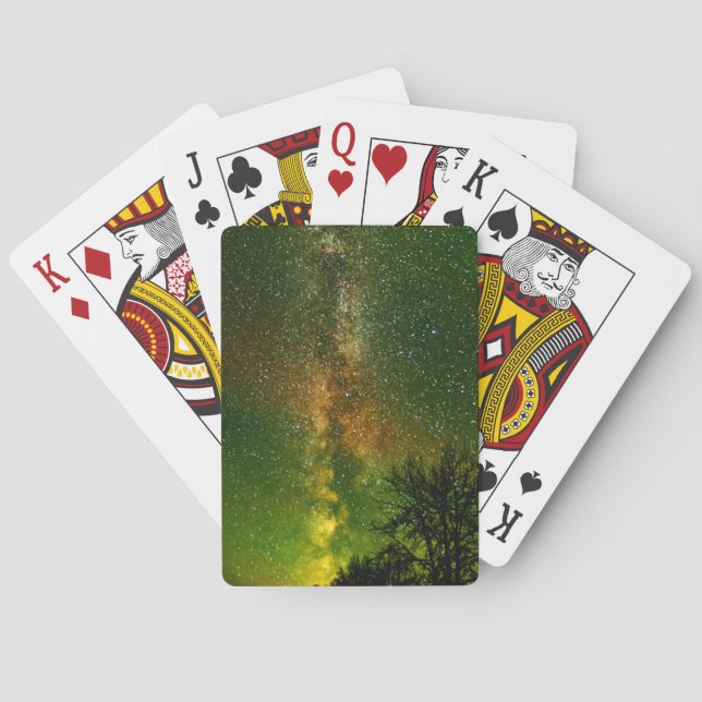 Milky Way & Aurora Borealis | Ontario Canada Playing Cards (Back)