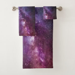 Milky way bright colours bath towel set