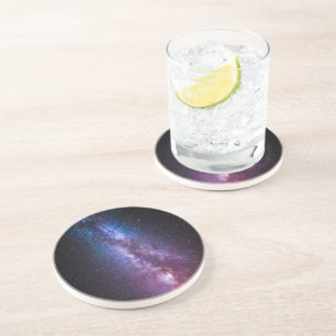 Milky way bright colours coaster