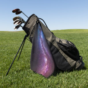 Milky way bright colours golf towel