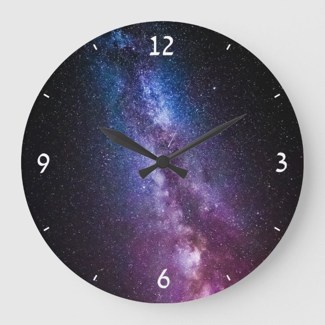 Milky way bright colours large clock (Front)