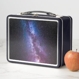Milky way bright colours metal lunch box