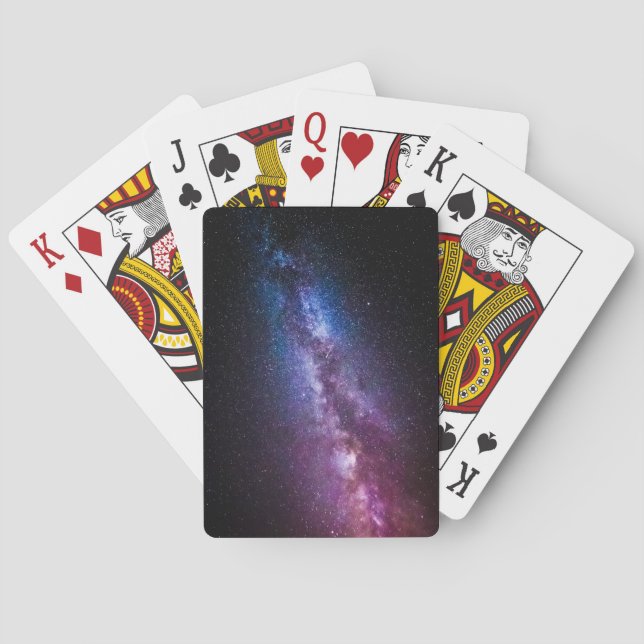 Milky way bright colours playing cards (Back)