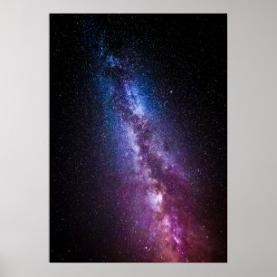 Milky way bright colours poster