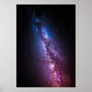 Milky way bright colours poster