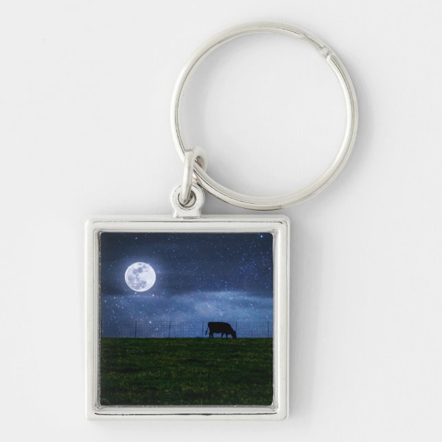Milky Way Cattle Moonlight Key Ring (Front)
