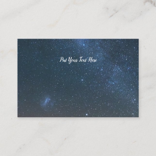 Milky Way Galaxy Background | Night Sky Stars Business Card (Front)